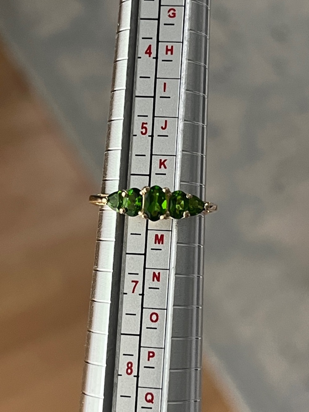 14K Yellow Gold Ring with Diopside Gem Accents - Picture 7 of 13
